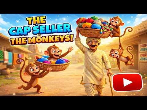 The Cap Seller and The Monkeys | Moral Story for Kids | 3D Cartoon Animation