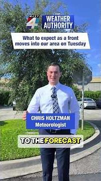 How cold front moving into area will affect our forecast