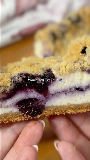 These Blueberry Cheesecake Bars Look Unreal! 🫐