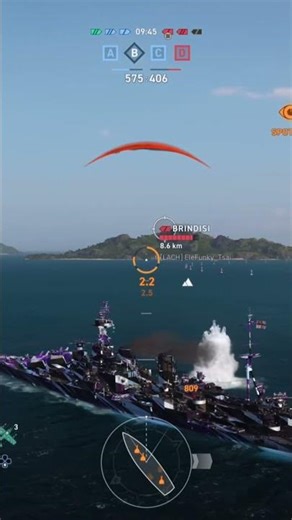 Incomp dev strikes brindisi #wowslegends #battleship #gaming