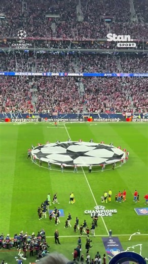 INCREDIBLE atmosphere at the Metropolitano Stadium for Atletico v Arsenal 🤯 #UCL #Atletico #Arsenal