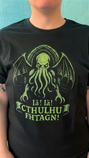 Cthulhu Iä Iä Neon T-shirt – Inspired by Lovecraft Style - Etsy