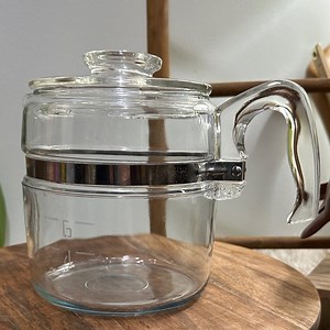 Vintage Pyrex 7756-B Flameware Glass Percolator Coffee POT AND LID ONLY AS IS