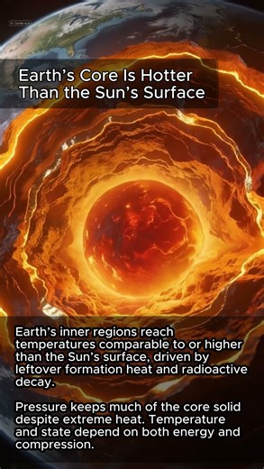 Earth’s Core Is Hotter Than the Sun’s Surface