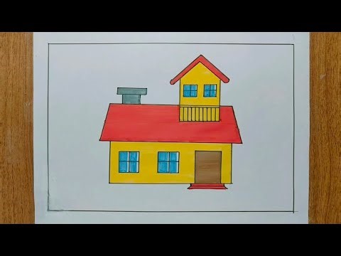 How to draw pucca house step by step / Pucca House drawing and colouring