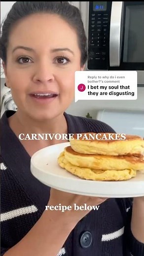 Carnivore pancake recipe! #carnivorediet #carnivorerecipes #ketodiet #ketorecipes #ketopancakes