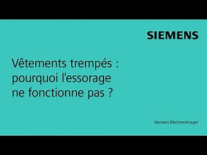 Vêtements trempés : pourquoi l'essorage ne fonctionne pas ?