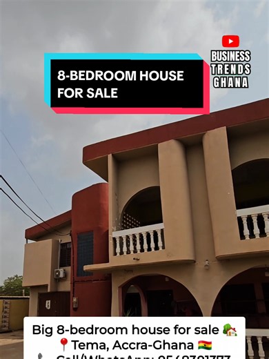 BIG 8-bedroom house for sale at Tema #houseforsale #accrahomes #ghanahomes #affordablehouse #tema