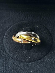 Vintage Cartier Trinity Three Tone 18k Gold Ring & Diamonds - Etsy