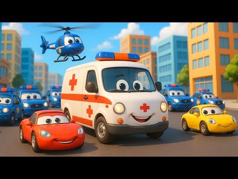 Fire Truck Fights Fire 🚨 !!! Brave Save Mission | Police Car Team Cartoon