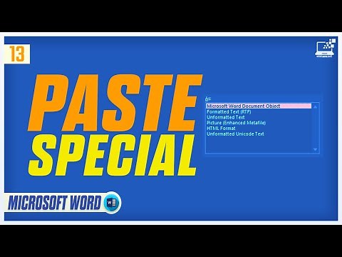 PASTE SPECIAL IN MICROSOFT WORD