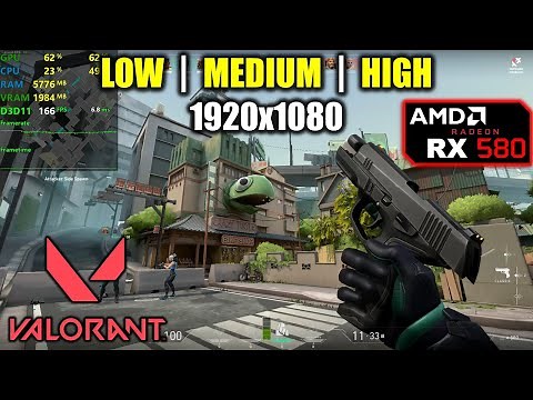 RX 580 | Valorant - 1080p - Low, Medium, High