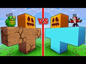 JJ and Mikey: FAT vs STRONG Golem Battle in Minecraft!
