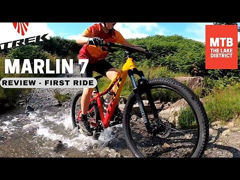TREK MARLIN 7 - REVIEW & FIRST RIDE - MTB Monday - Rock Shox Shimano
