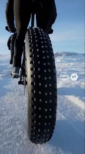 Fat Tire Biking on Solid Ice is Insane #winter #sports #extreme