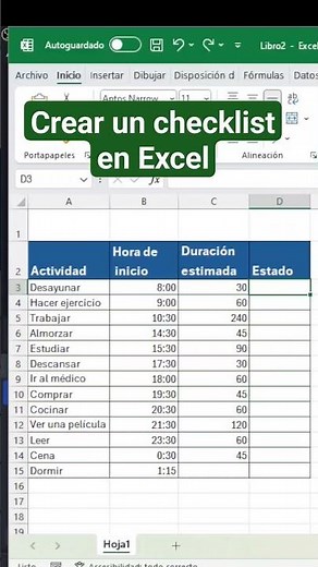 Como crear un checklist en Excel #informatica #excel #tutorial #checklist