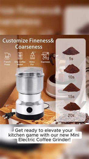 Multifunction Smash Machine, Mini Electric Coffee Grinder 4 Blades, Stainless Steel Herb Processor Multifunctional Grinding Machine for Cereals Nuts Beans Spices Beans Kitchen Accessories #FYP #ForYouPage #Viral #TrendingNow #TikTokTrend #ExploreMore #MustWatch #TikTokChallenge #TrendsLab #ForYou