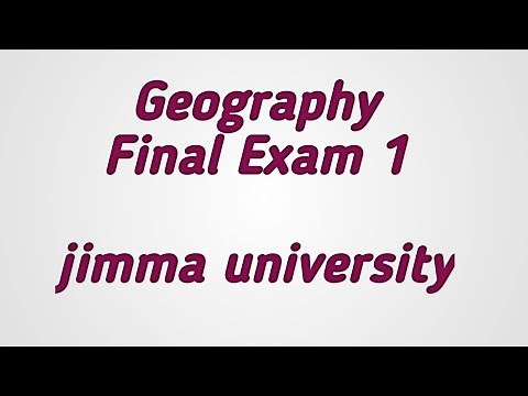 Geography final exam (jimma University) part one
