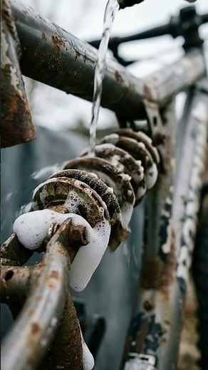 Restoring a Rusty Bicycle Shock 🚴 Satisfying Spring Transformation ✨ #Shorts