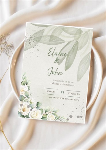 Italian Garden Wedding Invitation Suite, Sage Olive Grove Editable Bundle (digital Download) - Etsy