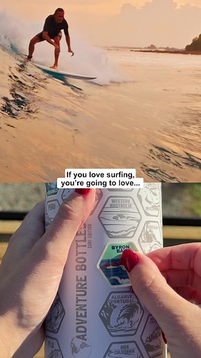 The Surf Adventure Bottle! 🌊✨🎁 For the surfer who has everything. But what is it?... A unique bottle with 47 of the world's best surfing destinations & achievements matching stickers. 💡The idea? Every time you surfed a new place -> 📍Add the matching sticker to your bottle! ✨ inspires you for future surf trips, reminds you of past adventures 🏆 High quality double wall vacuum insulated bottle 🎁 The perfect gift this season they haven't seen before New stock just in and worldwide shipping onl