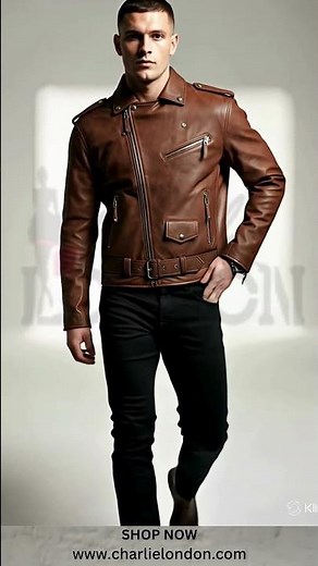 Tan Leather Jacket Men – Vintage Biker Style ✨