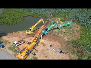 Final Episode ( Part 7 ) Excavator Sink Underwater Pond Recovery By Big Crane And Excavator