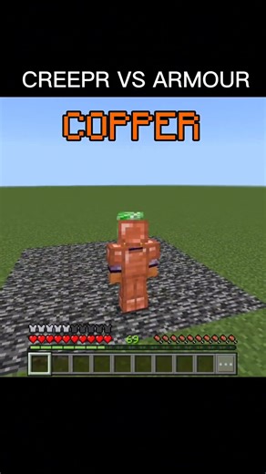 creepr vs armour #minecraft #effect #aesthetic #trend