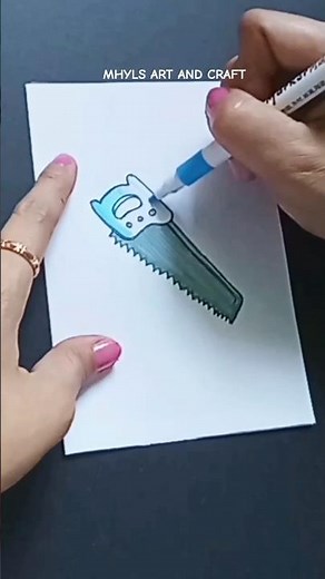 How to Draw a Saw Easy