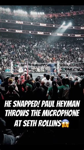 HE SNAPPED! Paul Heyman throws the microphone at Seth Rollins leading to SETH ROLLINS ARREST!