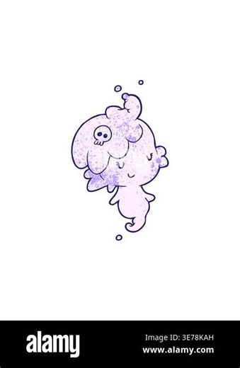 attention grabbing animation of cute cartoon ghost girl Stock Video Footage - Alamy