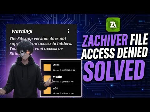 Android 14 Data & OBB Folder Access Problem Fix | ZArchiver Shizuku ADB Shell Tutorial