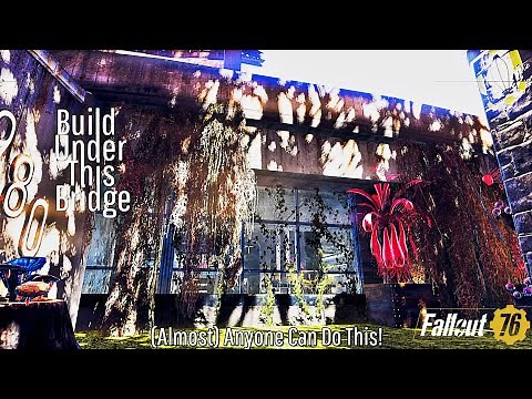 Fallout 76 Camp Tutorial | Build Under This Bridge | Pre-Existing Structure // Mire Bridge // Lake
