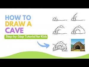 How to Draw a Cave – Easy Rock and Nature Drawing for Beginners