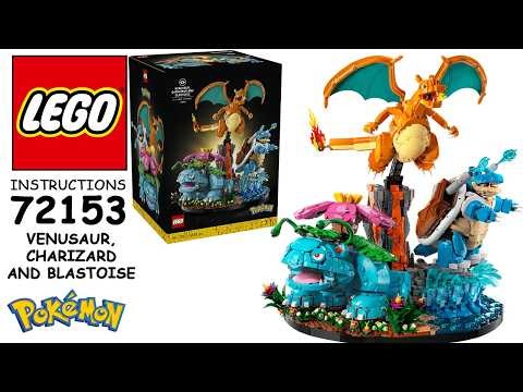 How to build LEGO Pokemon 72153 - Venusaur, Charizard and Blastoise (Step-by-Step Tutorial)