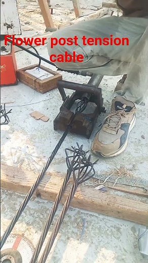 flower in post tension cable ! end wire post tension!pt slab!cable cutting