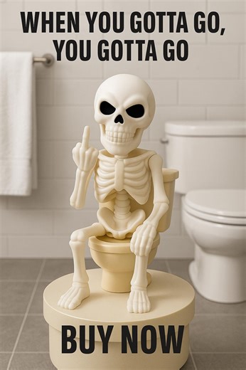Skeleton Pooping 3D Printed 6” Tall Gift - Etsy
