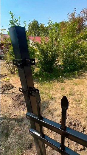 How To Build A Wrought Iron Fence On a Slope ✅ #wroughtiron #fence #fencebuilding