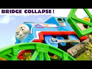 Can Thomas the train survive a Bridge Collapse? - Videos For Kids