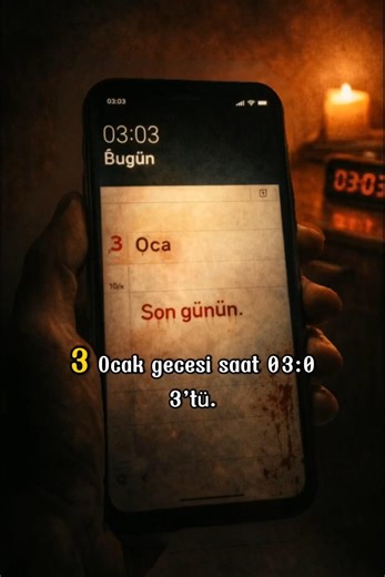 My phone displayed this message at 3:03 AM on January 3rd #horrorstory