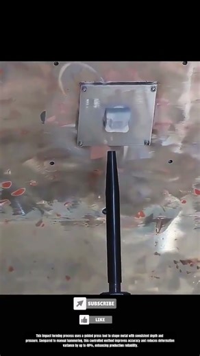 Precision impact forming process applying controlled force on metal fixture plate