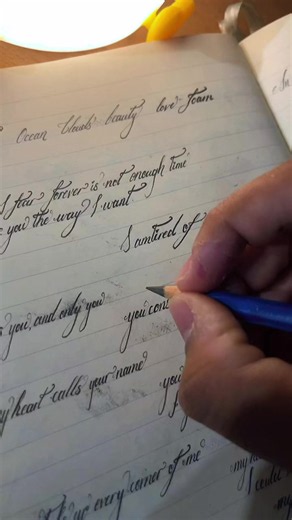 City Lights poem handwriting: romantic love poem