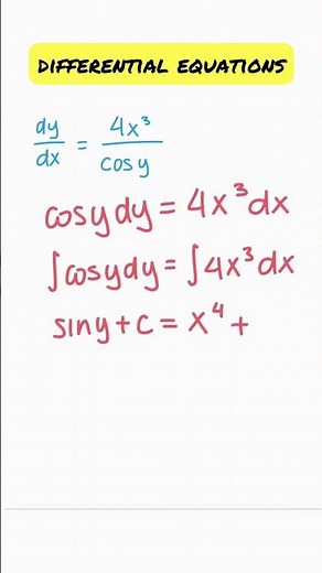 How to Solve Differential Equations #maths #apcalc