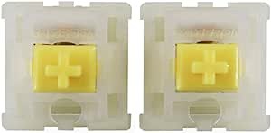 CuXiuGateron Switches KS - 3 Milky Switch Housing Yellow Compatible for MX Mechanical Keyboard Switch 5pins 90 Switches