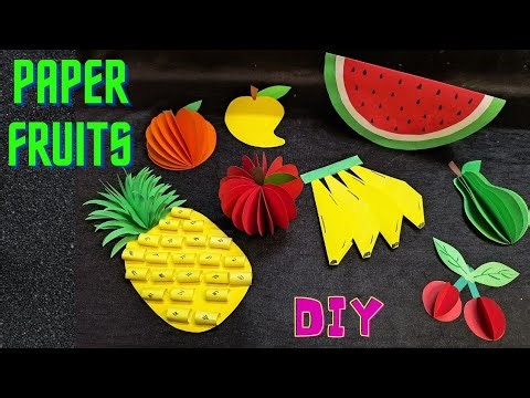 Paper Fruits | Easy Paper Craft | DIY Paper Fruit | Fruits with Paper ‪@craftthebest1‬