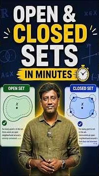 Understand Open and Closed Sets in Minutes | Simple Explanation | RSG Classes #rahulsir #sets