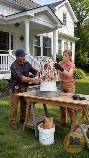 Old Skirt Turned Into a Beautiful Flower Planter! 🌸🤯 #DIY #Garden