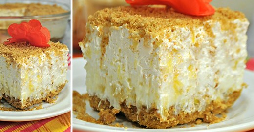 Pineapple Dream Cheesecake - No-Bake - Quick and Easy - Crowd Favorite.