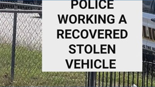 San Antonio police working a recovered stolen crime scene