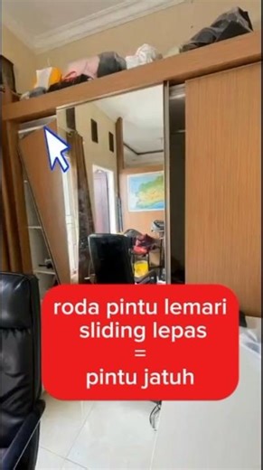 lemari pintu sliding macet
